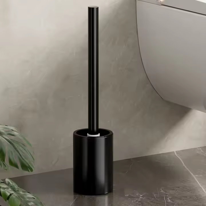 Soporte de Escobilla de Inodoro para Baño de Aluminio Sin Taladro - 1