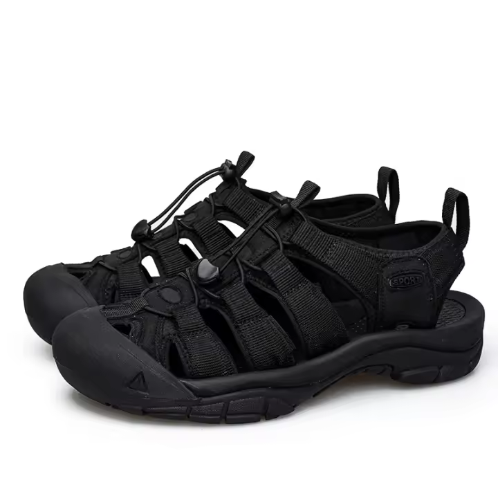Sandalias Casuales de Cuero de Vaca de Gran Tamaño Zapatos de Playa para Hombres y Mujeres - 1