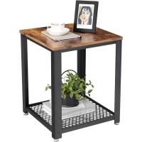Mesa de Centro Industrial Diseñada Ideal para Televisión, Salón, Gran Estante, Patas Ajustables, Protege el Suelo, Estructura de Metal, Estable, Fácil de Montar - details 17