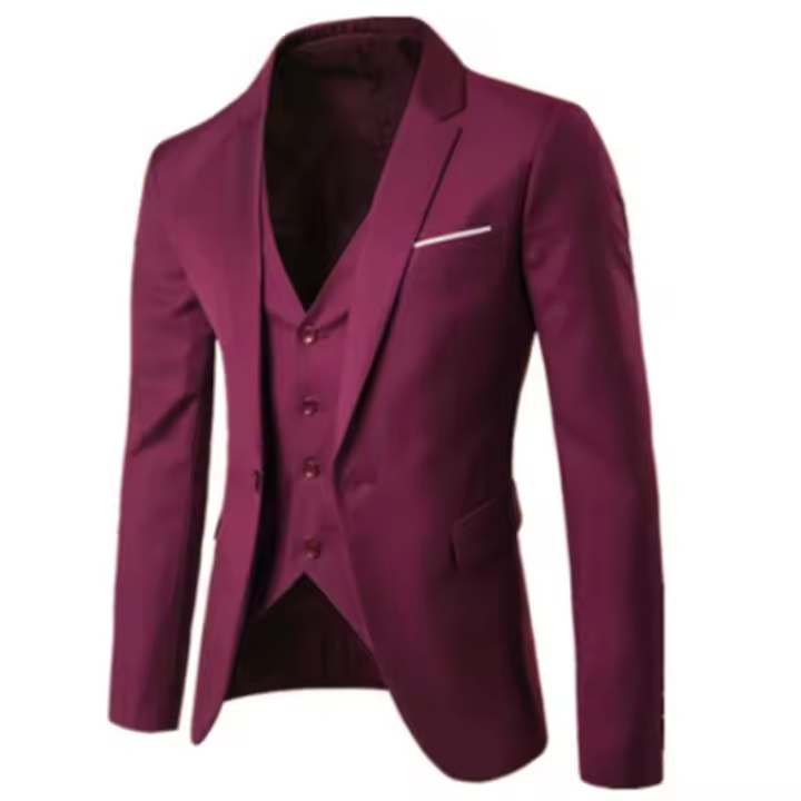 Chaqueta formal informal de mediana edad y joven, traje pequeño de negocios ajustado para hombre, top occidental individual, negro - 1