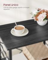 Estantería de Cocina con Ruedas, Carrito de Servicio de 3 Niveles, Estantería para Microondas, Horno, Tostadora, Marco de Metal con 6 Ganchos, Marrón Rústico y Negro KKS60XV1 - details 13