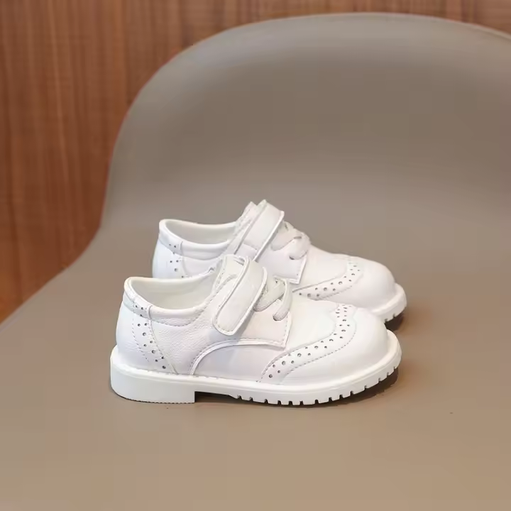 Zapatos planos de cuero para niños y niñas, uniforme suave y cómodo, informal, transpirable, para fiestas, primavera y otoño, 2024 - 1