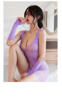 Lencería Sexy Falda Corta Ajustada con Escote en V Profundo Abrazo de Cadera Estilo Latex - details 11