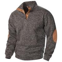 Top de suéter de punto casual de manga larga con cuello levantado para hombre de otoño e invierno - details 20