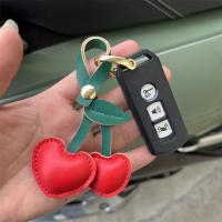 Lindo llavero de cuero PU, llavero de coche de amor, colgador de cuero PU, colgante de bolsa de dibujos animados de moda para hombres - details 10