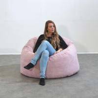 Terciopelo Acanalado - Suave y Confortable - Puff Pera con Relleno de Espuma Incluido, Óptimo Apoyo para la Espalda - Bean Bag, Sofa Puff Gigante (100 cm, Azul Marino) - details 25