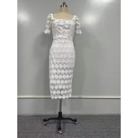 Nueva falda de viajero de estilo de encaje a la moda, vestido de longitud media envolvente en el pecho de Color sólido con cintura media de tres colores - details 20
