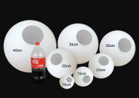 Pantalla de lámpara de vidrio blanco, accesorio redondo, forma de globo, ajustable, 10 cm, 12 cm, 15 cm, 20 cm, 25 cm, - details 0