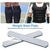 Placa de acero de 8 piezas de peso, accesorios de entrenamiento de soporte de carga para chaleco pesado, tobillo, pierna, equipo deportivo de fuerza - details 3
