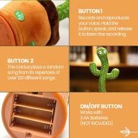 Cactus bailarín, Peluche Parlanchin, Juguete Que Baila y repele tu Voz, con 120 Canciones, Regalos para Niños - details 1
