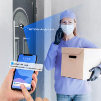 Cámara de mirilla Tuya con Audio de 2 vías, timbre inteligente WiFi para el hogar, visión nocturna PIR, detección de movimiento, visor de puerta Digital - details 5
