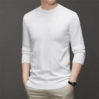 Suéter de color sólido de manga larga con cuello redondo para hombre de 7 colores Top suave, cálido y cómodo con - details 10