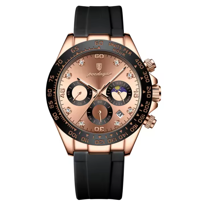 Reloj de hombre de marca suiza nuevo reloj de cuarzo multifuncional luminoso impermeable - 1