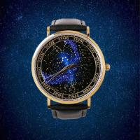 Dugary 40 mm reloj de cuarzo cultural de la ciudad prohibida de China Polaris reloj de moda masculino correa de cuero incrustada en cristal - details 1