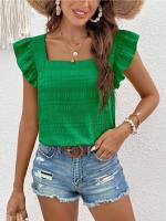 Top de Manga sin Volantes para Mujer Moderno 2024 Blusa de Estilo Simple y Chic para Altas - details 12