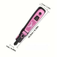 Conjunto de 15 piezas de Mini Amoladora Eléctrica Rosa JENABOM, Herramienta Rotativa Recargable por USB con Brocas Intercambiables y Bandas de Lijado, Diseño Inalámbrico para Acabado de Muebles DIY y Artesanía Detallada, Set de Amoladora - details 2