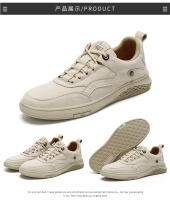 Zapatos Casuales de Cuero para Hombres Versátiles de Verano, Transpirables, Tamaño Grande - details 26