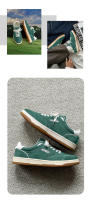 Nuevos zapatos de lona de realce medio-top verde militar tendencia de moda retro zapatos de hombre. - details 6