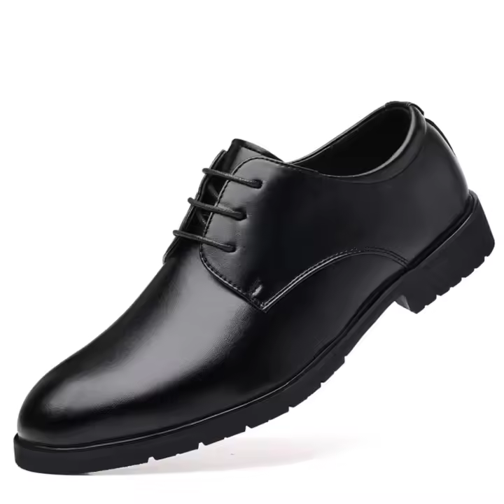 Zapatos de cuero de alta calidad para hombre, formales, transpirables, casuales, italianos de lujo, con cordones antideslizantes para conducir. - 1
