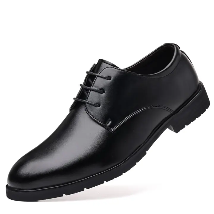 Zapatos de cuero de alta calidad para hombre, formales, transpirables, casuales, italianos de lujo, con cordones antideslizantes para conducir. - 1
