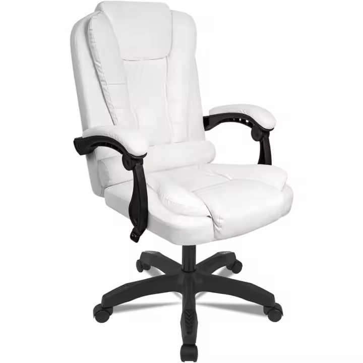Silla de Oficina Director cómodo con Ruedas ergonómico reclinable Piel sintética Acolchado y Giratorio. para Escritorio Oficina Grande Elegante. ejecutiva. Estudio o Videojuego. - 1