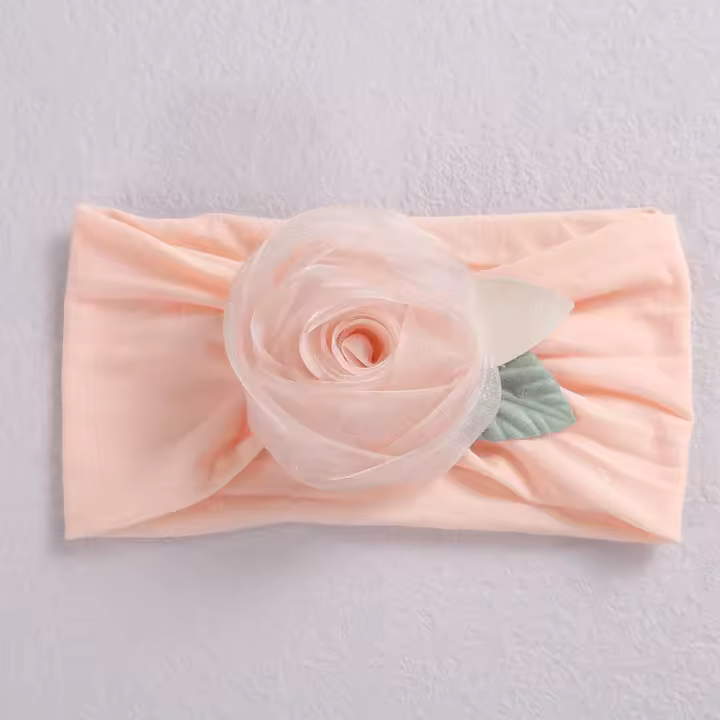 Diadema De Encaje Con Flor Para Bebés Niñas Hecha De Nylon Estilo Diario Accesorio De Cabello Para Niños Regalo De Fiestas Y Fotografía - 1