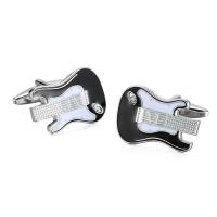 Gemelos de música punk de alta calidad para hombre, diseño de piano, batería, saxofón, guitarra, bocina, botón de puño con atmósfera de hip-hop - details 12