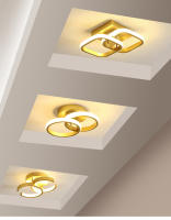 Luz LED Moderna TOMAXIN con Marco Cuadrado Negro y Blanco de 24CM para Iluminación de Salas Dormitorios y Pasados Interiores Ajustable en Color - details 0