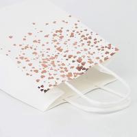 10 Uds. Bolsa de papel Kraft estampado en caliente bolsa de papel de amor bolsa de papel Kraft de cumpleaños con asa para compras de fiesta - details 3