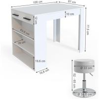 Mesa de Bar Reposo, Antracita/Blanco, 67 x 100 cm - details 47