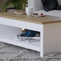 Mesa de café, Madera de ingeniería, Gris, H 40,5 x W 105 x D 47 Cm - details 11