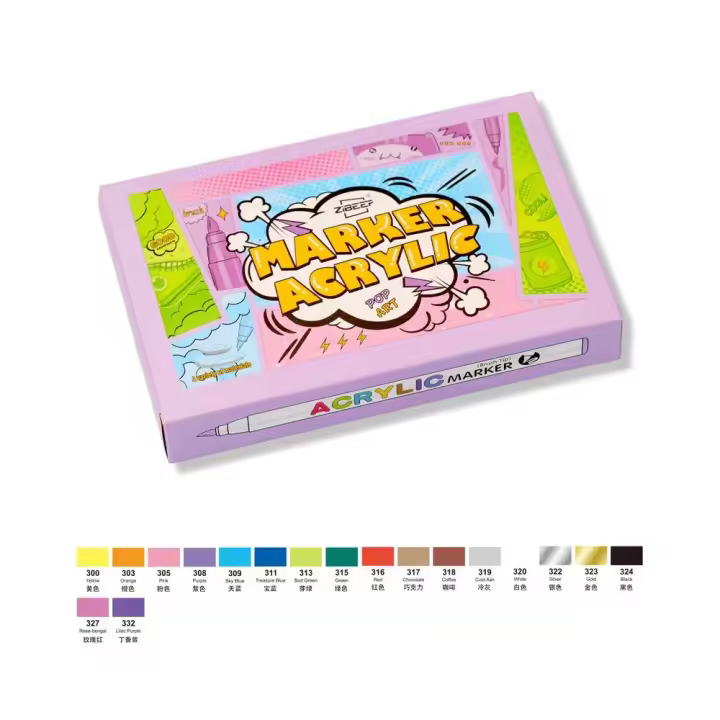 Knysna-Juego de rotuladores acrílicos de 84 colores, pinceles para tela, pintura de roca, cerámica, vidrio, lienzo, fabricación de tarjetas DIY, suministros de arte - 1