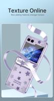 Funda trasera de PC dura galvanizada de alta calidad para Samsung Galaxy Z Flip 5 4 3, estrellas de moda de lujo - details 2