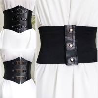 BETTERFORM Corset de Cuero PU para Mujeres Cinturón de Cintura Ancho con Hebilla Elástica - details 7