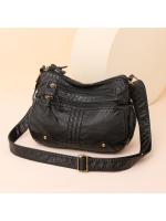 Bolso de Hombro Oblicuo de Cuero Suave Diseño Gráfico Lining de Poliéster Exterior de Denim - details 2
