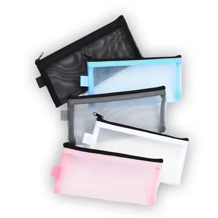 Estuche De Viaje para brochas de maquillaje, neceser cosmético, organizador para hombres y mujeres, herramientas, bolsa de malla con cremallera, accesorios de almacenamiento para lavado - 1
