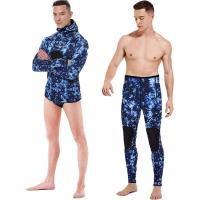 Traje de neopreno de fisión de manga larga para hombre, traje de neopreno sumergible para buceo, Tops y pantalones que mantienen el calor, protección solar de 2 piezas, 3mm - details 34