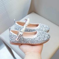 Zapatos de cuero con diamantes de imitación brillantes para niñas, zapatos de cristal para niñas, zapatos planos de vestir para niñas, fiesta de boda, perlas, abalorios ostentosos - details 8