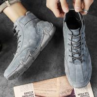 Zapatillas de deporte para hombre, botas cortas de felpa para deportes de senderismo al aire libre, zapatos informales de fondo suave para hombre, zapatos cómodos de marca originales - details 33