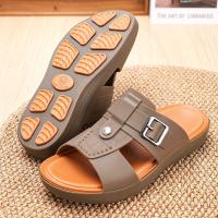Sandalias de Cuero para Hombres GUYISA Suelas Gruesas, Antideslizantes, Acogedoras para Interiores y Exteriores - details 3