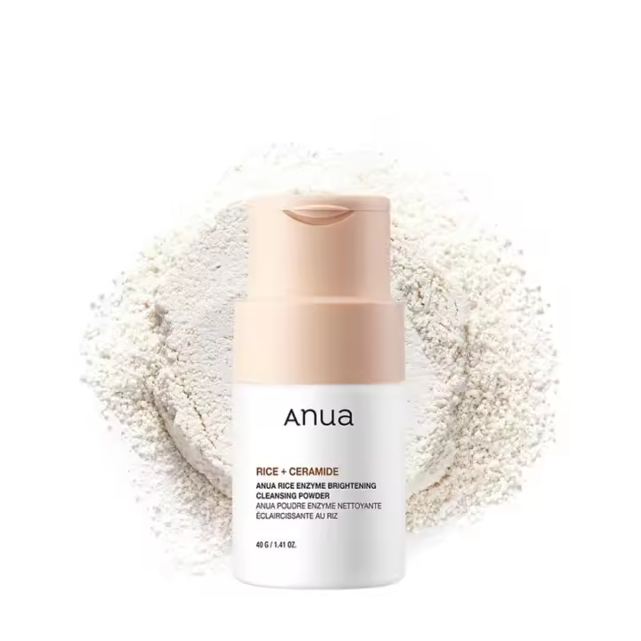 ANUA RICE ENZYME BRIGHTENING CLEANSING POWDER, Mascarilla de arroz, Ceramida, Lavado suave aclarante, Limpiador facial radiante para - 1