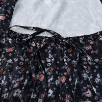 Novedad de verano, vestido de cintura floral pequeño de retazos franceses para mujer con sentido del diseño y a la moda - details 14