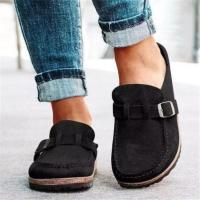 Zapatos Retro sin cordones para mujer, zuecos planos cómodos, informales, talla grande, verano, 2025 - details 9