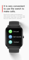 Reloj inteligente con pantalla completamente táctil de 1,85 pulgadas, oxígeno, presión arterial, prueba de frecuencia cardíaca, recordatorio de llamadas entrantes, IP67 - details 1
