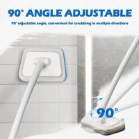 Cepillo de limpieza de esponja para baño, herramienta multifuncional, mango largo, cepillos removibles para bañera y suelo del hogar, cepillo para azulejos de cerámica - details 1