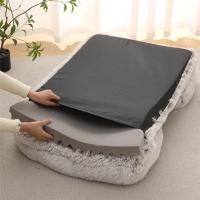 Cama grande de felpa para perro, cojín grueso para mascotas, sofá extraíble, perrera cuadrada para invierno - details 1