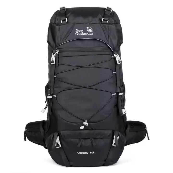Mochila de Montañismo transpirable de nailon para hombre, bolsa impermeable para deportes, pesca, Camping, senderismo y viaje, 50L - 1