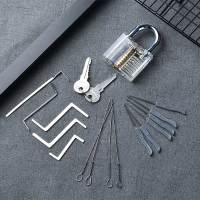 KAK-15 piezas Juego de Herramientas de cerrajero con candado de práctica, herramientas de recolección de cerradura de acero inoxidable, llave extractora de llave rota - details 0