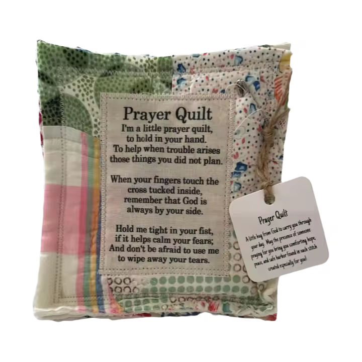 Pray Quilt Con Cruz Interior Hecho a Mano Colchón Colorido Regalo Para Ti Amigo Familia Sostenedor De Sueños Estilo Clásico - 1