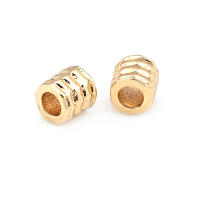 Gran Espaciador de Cilindro de Latón Dorado de 18K Accesorios para Hacer Pulseras - details 34